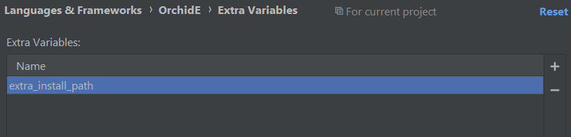 Settings Extra Vars